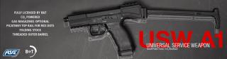 B&T USW A1 Universal Service Weapon Metal Slide Airsoft GBB Pistol by KJW per ASG